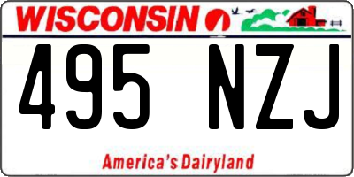 WI license plate 495NZJ