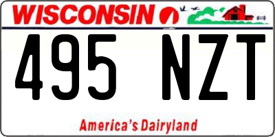 WI license plate 495NZT
