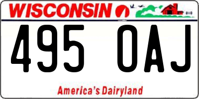 WI license plate 495OAJ