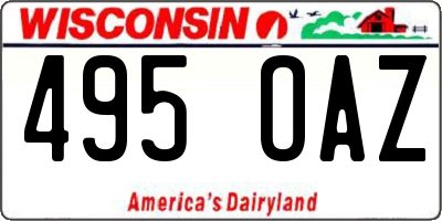 WI license plate 495OAZ
