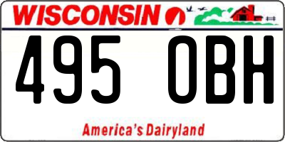 WI license plate 495OBH