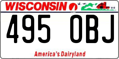 WI license plate 495OBJ