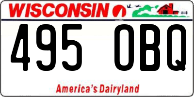 WI license plate 495OBQ
