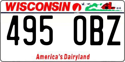 WI license plate 495OBZ