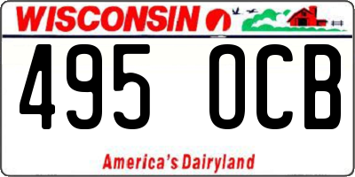 WI license plate 495OCB