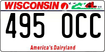 WI license plate 495OCC