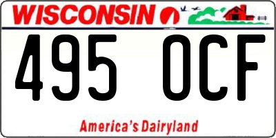 WI license plate 495OCF