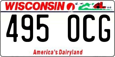 WI license plate 495OCG