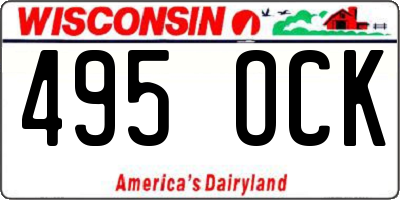 WI license plate 495OCK