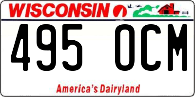 WI license plate 495OCM