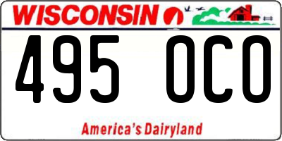 WI license plate 495OCO