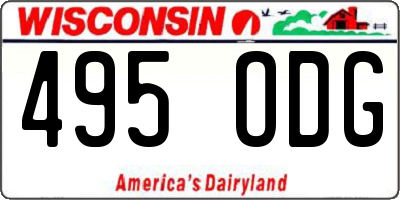 WI license plate 495ODG