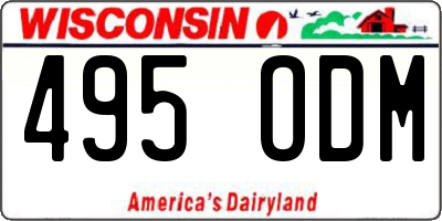 WI license plate 495ODM
