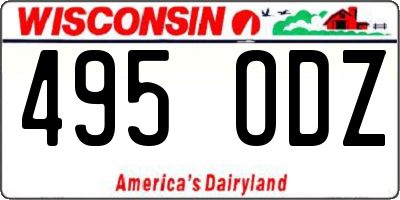 WI license plate 495ODZ