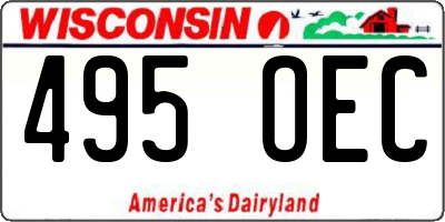 WI license plate 495OEC