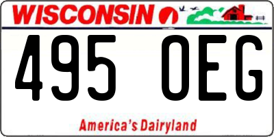 WI license plate 495OEG