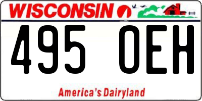 WI license plate 495OEH