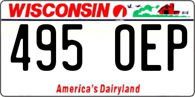 WI license plate 495OEP