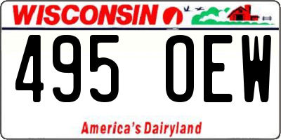 WI license plate 495OEW