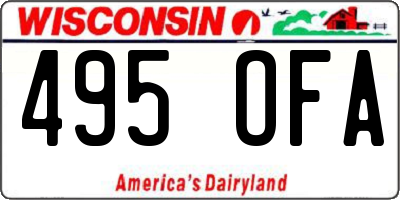 WI license plate 495OFA
