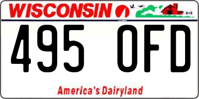 WI license plate 495OFD