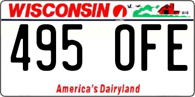 WI license plate 495OFE