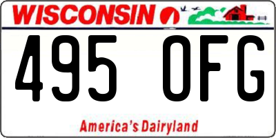 WI license plate 495OFG
