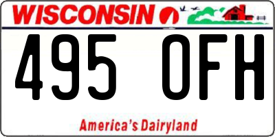 WI license plate 495OFH