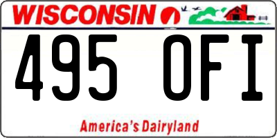 WI license plate 495OFI