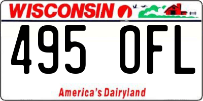 WI license plate 495OFL