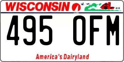 WI license plate 495OFM