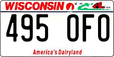 WI license plate 495OFO