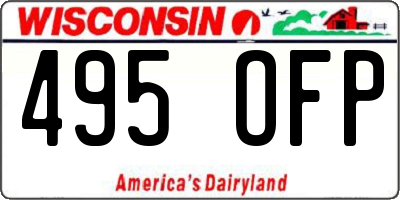 WI license plate 495OFP