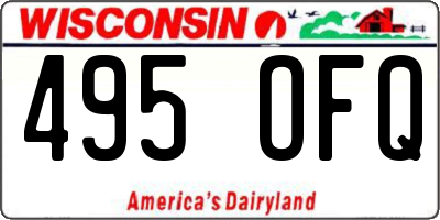 WI license plate 495OFQ