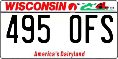 WI license plate 495OFS