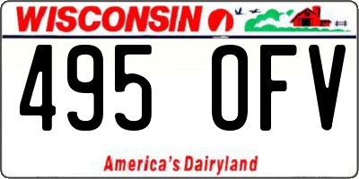 WI license plate 495OFV
