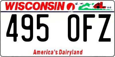 WI license plate 495OFZ