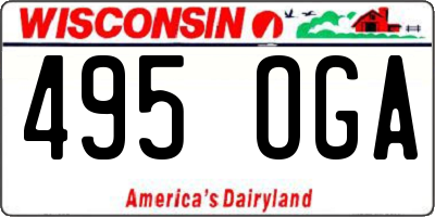 WI license plate 495OGA