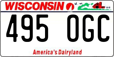 WI license plate 495OGC