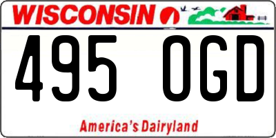 WI license plate 495OGD