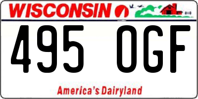 WI license plate 495OGF