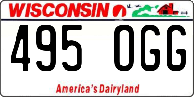 WI license plate 495OGG