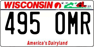 WI license plate 495OMR