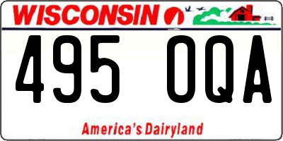 WI license plate 495OQA