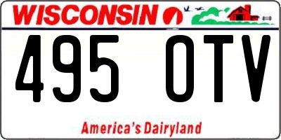 WI license plate 495OTV