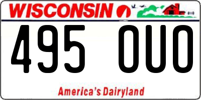 WI license plate 495OUO