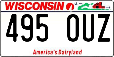 WI license plate 495OUZ