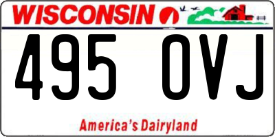 WI license plate 495OVJ