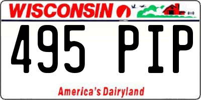 WI license plate 495PIP
