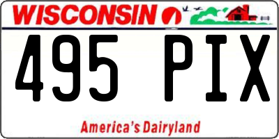 WI license plate 495PIX